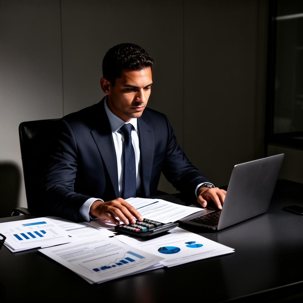 Especialista analisando contrato